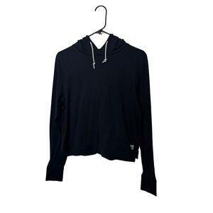 Rhoback Tempo Performance Hoodie Women Small Navy Blue Activewear Golf Stretch